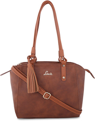 

Lavie Women Casual Brown Leatherette Shoulder Bag