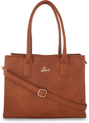 

Lavie Women Evening/Party Brown Leatherette Shoulder Bag