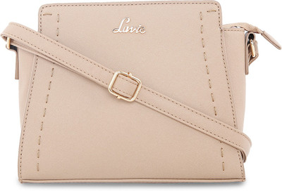 

Lavie Women Evening/Party Beige Leatherette Sling Bag