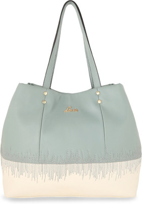 

Lavie Women Casual Grey, White Leatherette Shoulder Bag