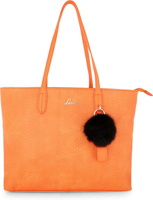 

Lavie Women Evening/Party Orange Leatherette Hand-held Bag