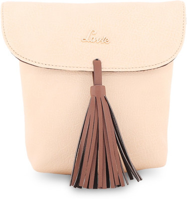 

Lavie Women Evening/Party Beige Leatherette Sling Bag