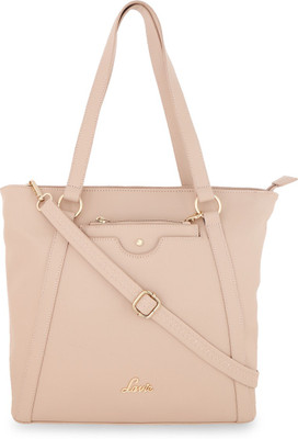 

Lavie Women Evening/Party Beige Leatherette Hand-held Bag