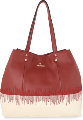 

Lavie Women Evening/Party Red, White Leatherette Shoulder Bag