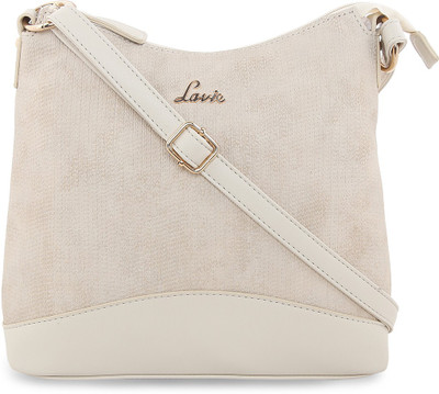 

Lavie Women Casual Beige Leatherette Sling Bag