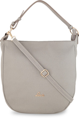 

Lavie Women Evening/Party, Casual Grey Leatherette Sling Bag