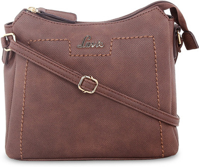 

Lavie Women Casual Brown Leatherette Sling Bag