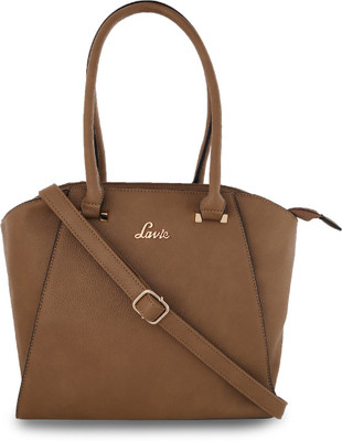 

Lavie Women Evening/Party Brown Leatherette Shoulder Bag