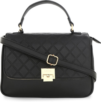 

Lavie Women Evening/Party Black Leatherette Hand-held Bag