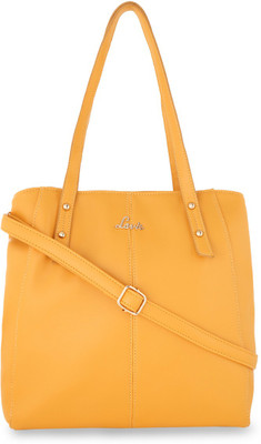 

Lavie Women Evening/Party Yellow Leatherette Shoulder Bag