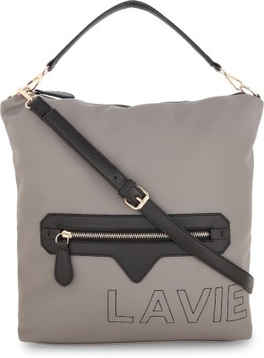 

Lavie Women Evening/Party, Casual Grey Leatherette Hand-held Bag