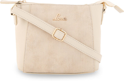 

Lavie Women Evening/Party, Casual Beige Leatherette Sling Bag