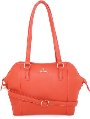 

Lavie Women Evening/Party Orange Leatherette Hand-held Bag