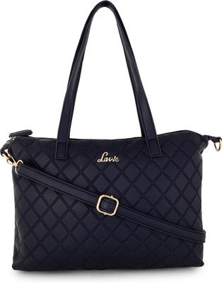 Lavie Women Evening/Party Blue Leatherette Hand-held Bag