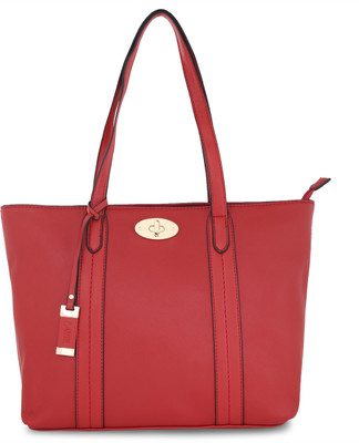 

Lavie Women Evening/Party Red Leatherette Hand-held Bag