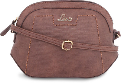 

Lavie Women Casual Brown Leatherette Sling Bag