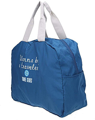 

MK Waterproof Travel Bag Hand Luggage Wanna Be A Traveler Small Travel Bag(Blue)