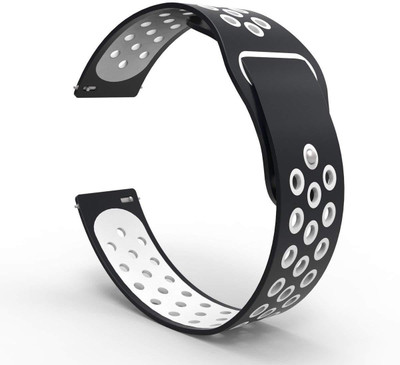 

CELLFATHER Silicone Edition Strap Band For Garmin Smart Watch Strap(Black, White)