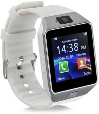 

krazzy india Compatible With All Brand Mobiles Silver Smartwatch(White Strap Free Size)