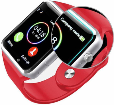 

krazzy india Compatible With All Brand Mobiles Silver Smartwatch(Red Strap Free Size)