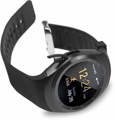 

Lionix Y1 Touch Screen Bluetooth Smart Watch with SIM Card Slot Watch Phone Suitable for Android and Ios Black Smartwatch(Black Strap free size)