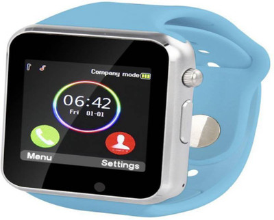

krazzy india Compatible With All Brand Mobiles Black Smartwatch(Blue Strap Free Size)