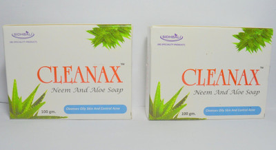 

cleanax NEEM AND GLYCERINE SOAP 100GM(200 g, Pack of 2)