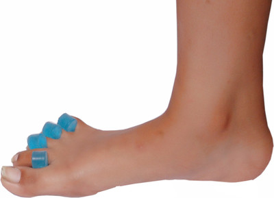 

Sankat Mochan S.M Finger Toe Separator Uni Pair Blue (medical silicone gel foot finger splint spreader correct straightener divider spacer stretcher toe separator) Elbow Support(Blue