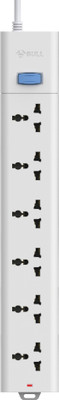 

BULL 6 Socket, 1 Switch, 1.5 M Wire Extension Board with Circuit Breaker 6 Socket Surge Protector(White)