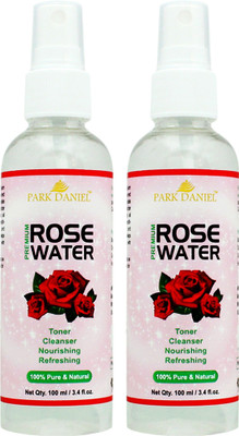 

Park Daniel Premium Rose Water - For Toner, Cleanser, Nourishing & Refreshing Purposes combo of 2 bottles of 100 ml(200 ml)(200 ml)
