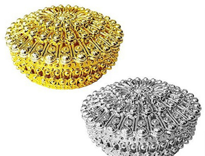 

AASA Birthday Return Gifts Box | Box Set for Kitchen Storage-2 Pcs Jewellery Vanity Box(Silver, golden)
