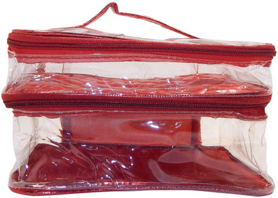 

RK Brands Designer 2 Partition Portable Vanity Kit Multipurpose, Makeup Vanity Box(Red)