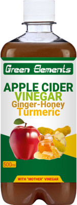 

Green Elements - Apple Cider Vinegar with Ginger - Honey - Turmeric & Mother Vinegar(500 ml)