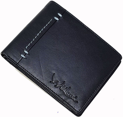 Wildland Men Formal Black Genuine Leather Wallet(3 Card Slots)
