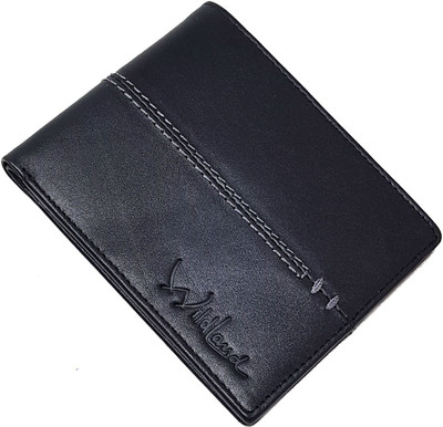 

Wildland Men Casual Blue Genuine Leather Wallet(8 Card Slots), Black