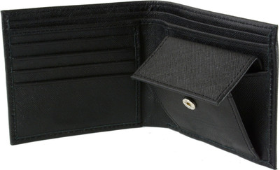 

GOSIA WORLD Men Black Genuine Leather Wallet(4 Card Slots)
