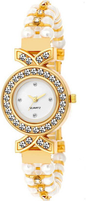 

TWiT New X-Model Pearls Belt Golden Watch For Girls & Women Watch - For Women