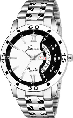 

JAINX JM320 Silver Day And Date Analog Watch - For Men