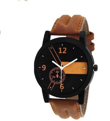 

Glamexy stylish Brown Color Designer Leather Watch Watch - For Boys