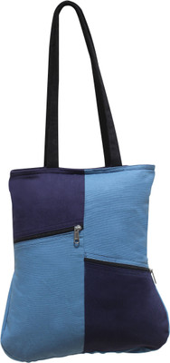 

Ryan tote bag checked black & white Multipurpose Bag(Dark Blue, Blue, 7 L)