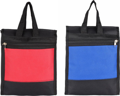 

styles creation Men's Combo Red & Blue Lunch/ Tiffin/ Carry Leather Bag Lunch Bag(Black, Red, Blue, 12 inch)