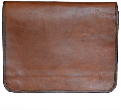 

The Artists Creation Vintage Genuine Leather Men's Laptop Messenger Magnetic Snap Sling Bag(Brown, 14 L)