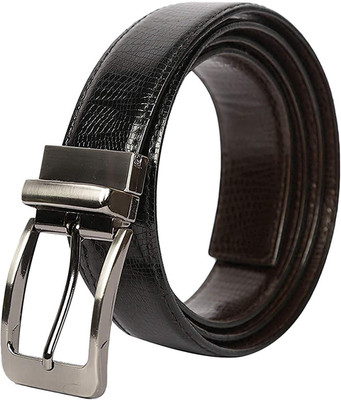 

kaezri Men Casual Black Artificial Leather Reversible Belt