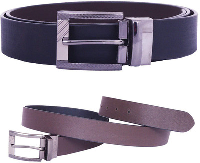 

SHYAMKRIPA Men Casual Black, Brown Genuine Leather Reversible Belt, Multy colour