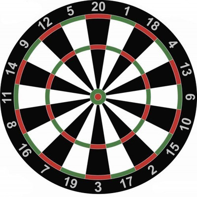 

SSD ARROW DART BOARD Game Double Sided - Size 12 inches with 4 free darts Board Game