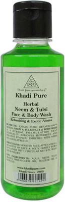 

Khadi Pure Herbal Neem & Tulsi Face and Body Wash(210 ml)