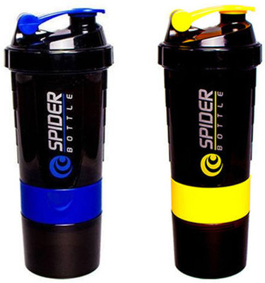 

Spider Combo of Protien Gym 500 ml Shaker(Pack of 2, Red), Purple and yellow