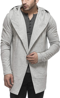 F09 Men No Closure Solid Cardigan