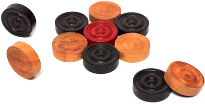 

QUINERGYS ™ Heavy Duty Tournament Quality Carrom Coins Set Carrom Pawns(Pack of 24)