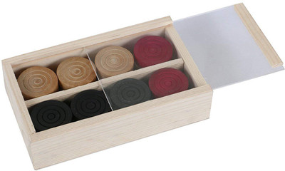 

QUINERGYS ® Terminator Anti-Break Precise Carrom Coins Solid Wood Quality Carrom Pawns(Pack of 24)